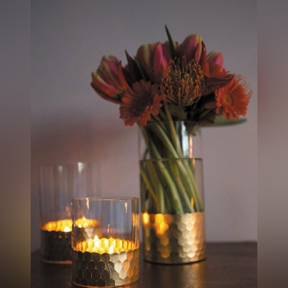 Set Of Two Elsa Glass Vase/candle Holder